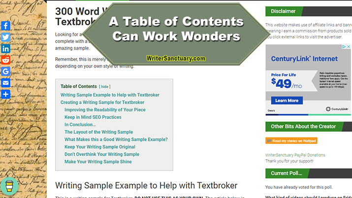 Why a Table of Contents Matters In Your Blog Posts