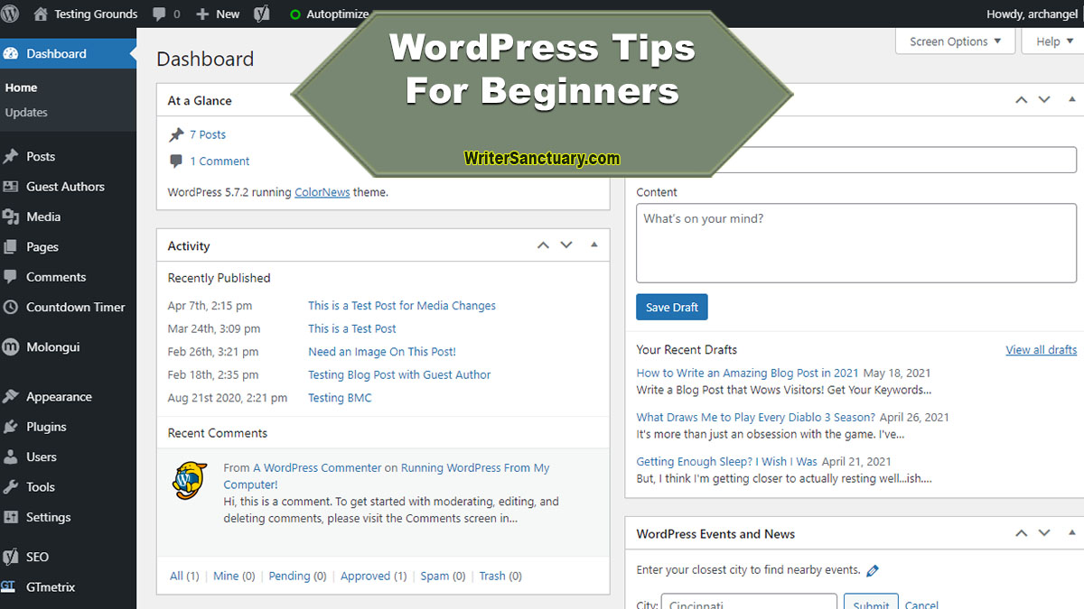 WordPress Tips for Beginners