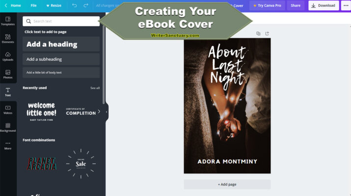 Creating an eBook Cover