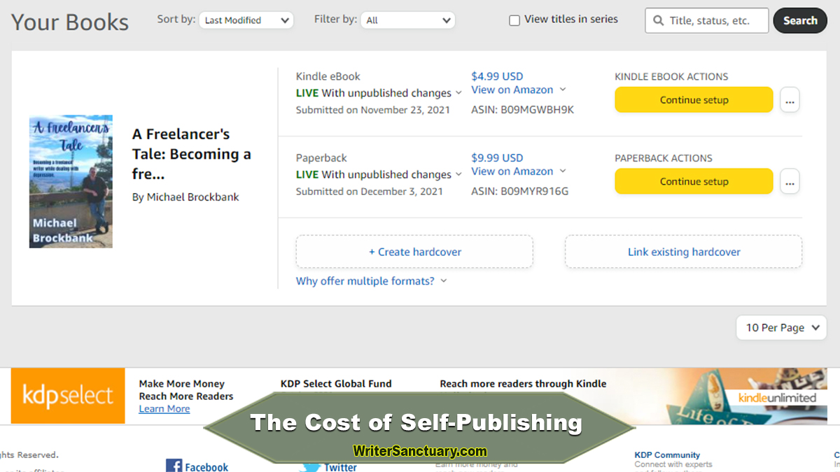 Cost to Self-Publish