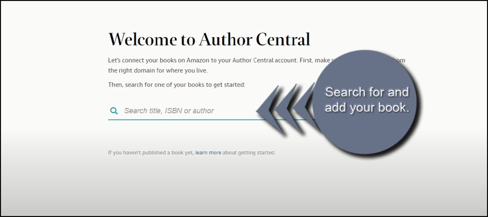 Add Your Book to Author Central