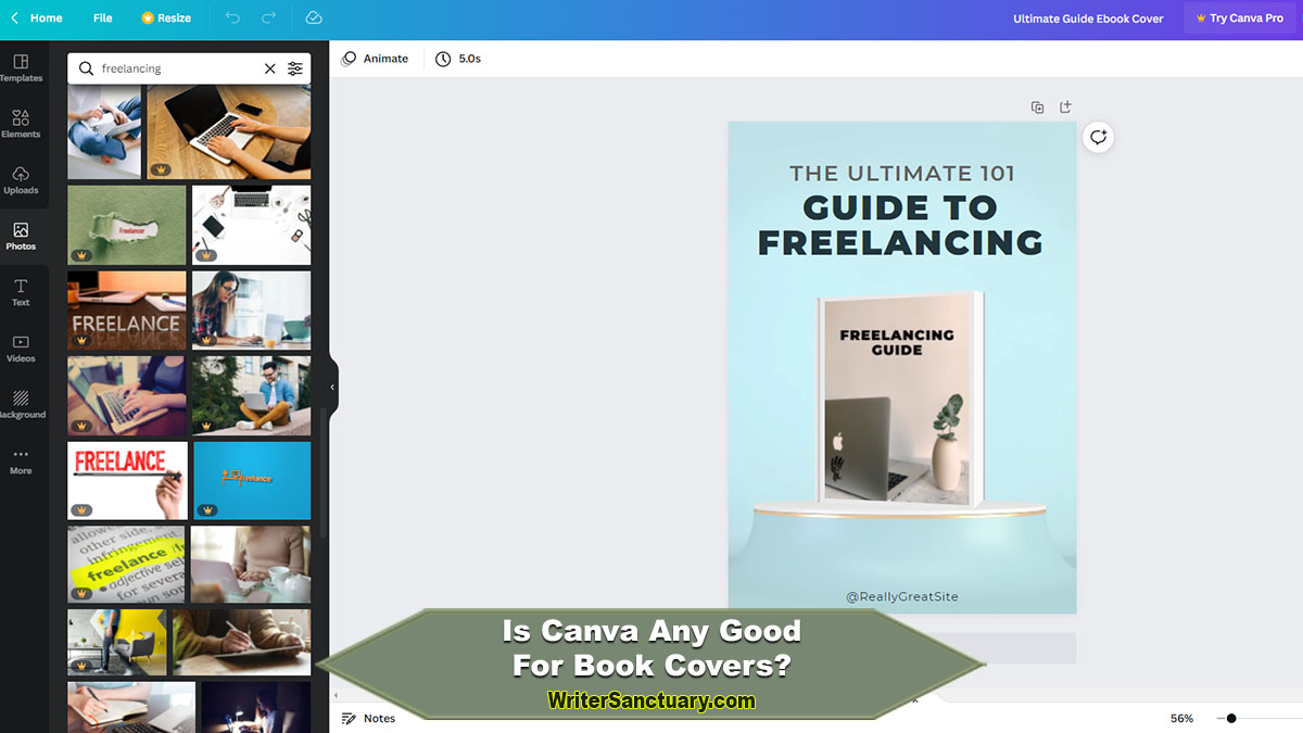 Making an eBook Cover with Canva