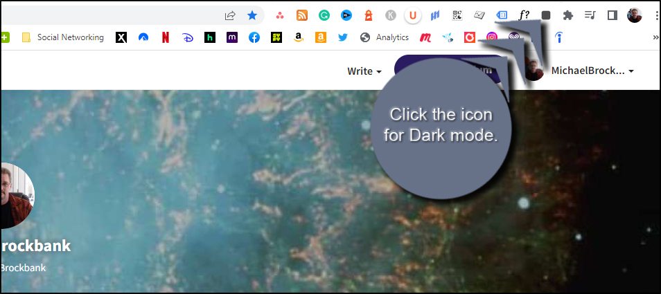 Open Dark Mode Extension