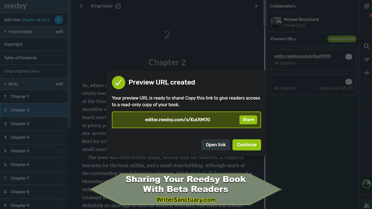 Reedsy URL for Beta Readers