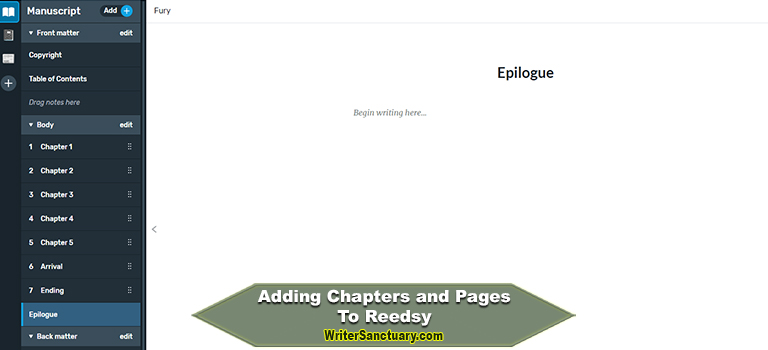 Reedsy Chapters and Pages